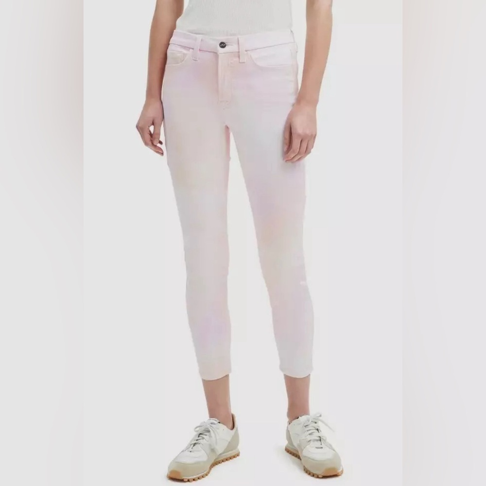 Jen7 by 7 for All Man Kind TieDye High Waist Cropped Skinny Jeans size 12